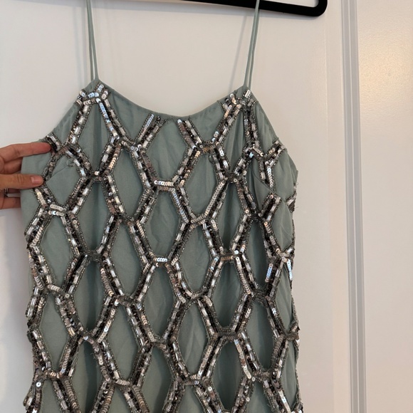 ASOS edition sequin mini dress faux feather - Picture 3 of 7